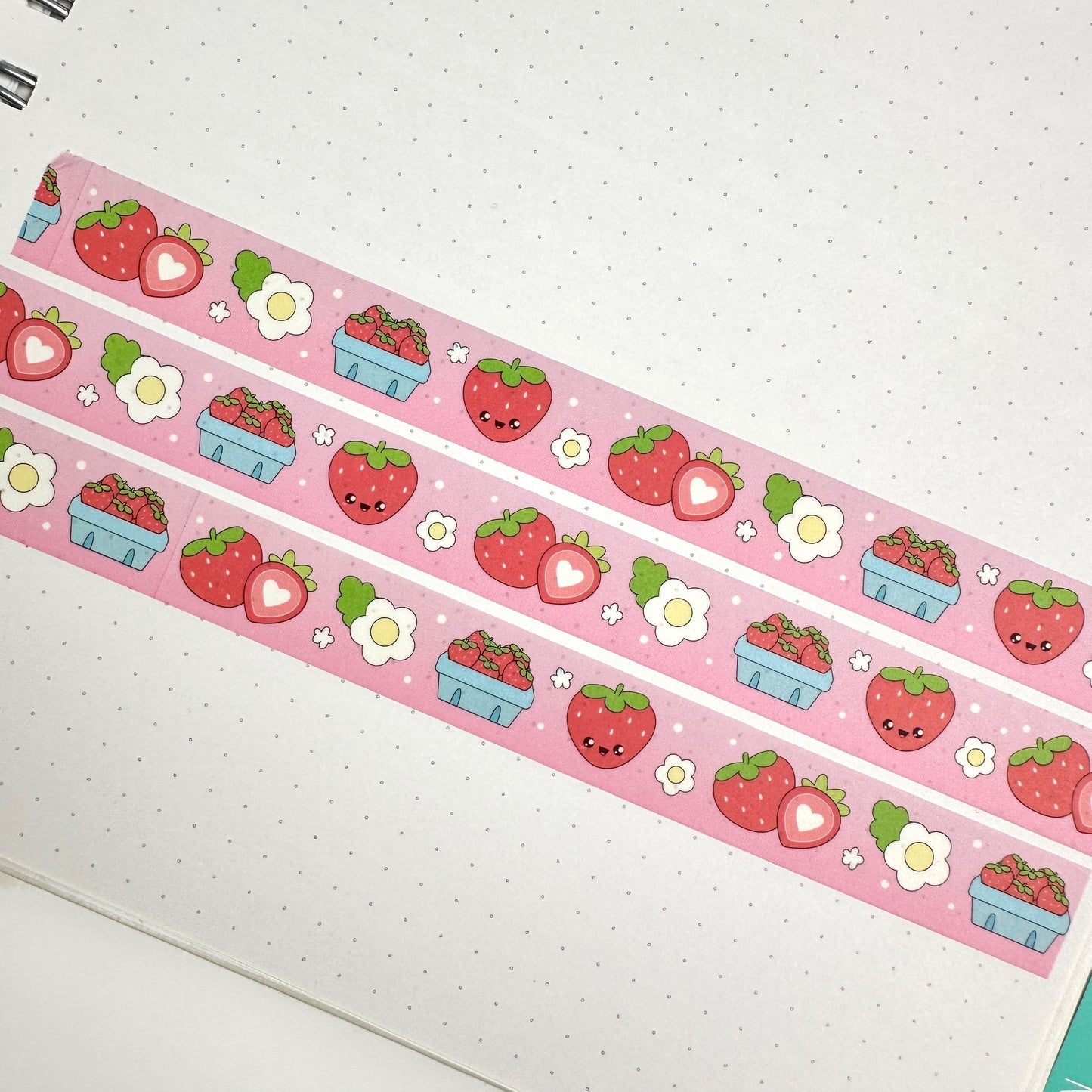 Kawaii Strawberry Delight Washi Tape 15mm x 10m