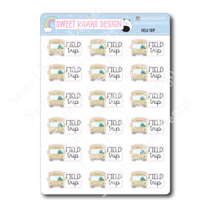 Kawaii Field Trip Stickers