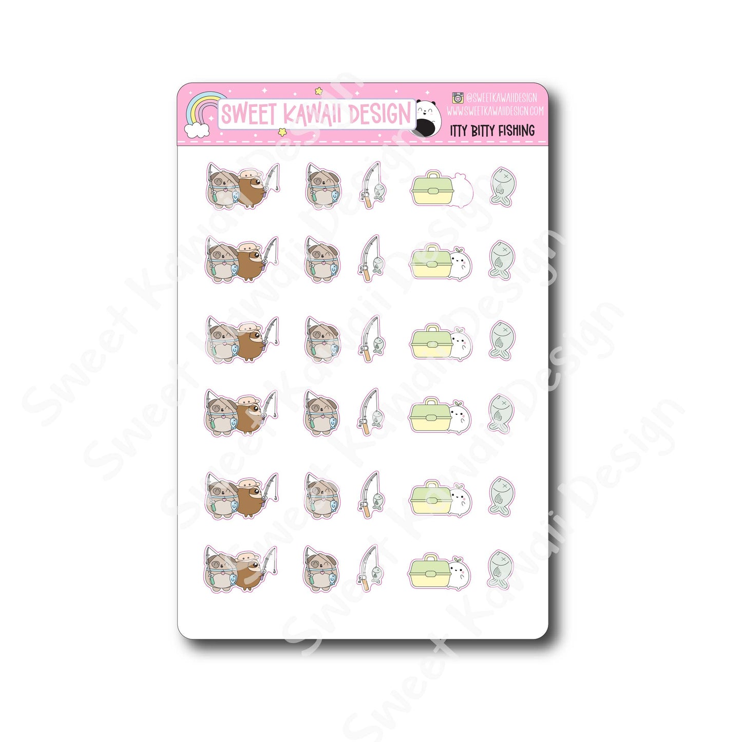 Kawaii Fishing Stickers