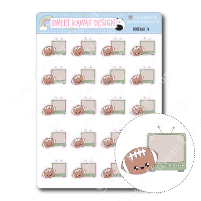 Kawaii Football TV Stickers