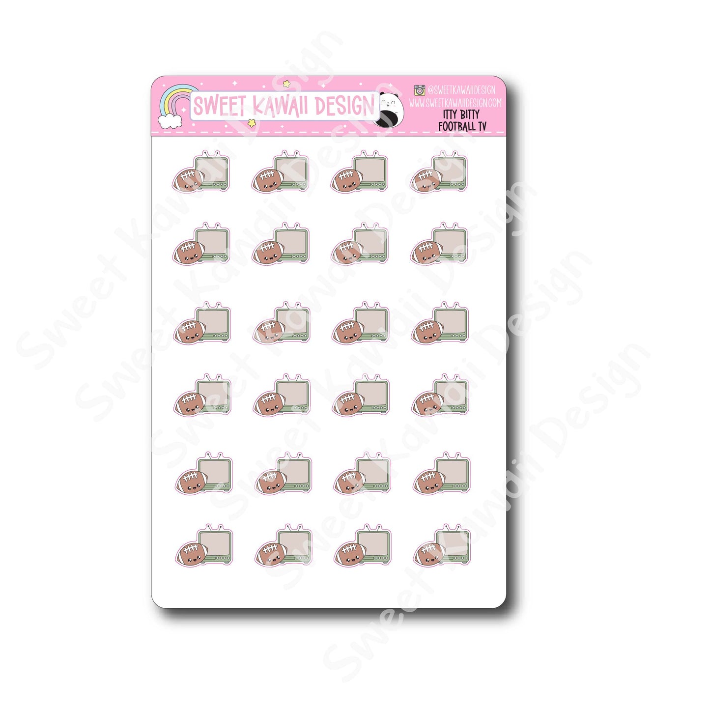 Kawaii Football TV Stickers