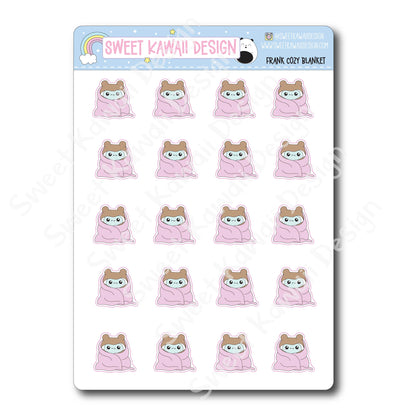 Kawaii Yeti (Frank) Stickers - Cozy Blanket