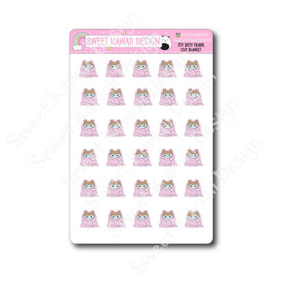 Kawaii Yeti (Frank) Stickers - Cozy Blanket