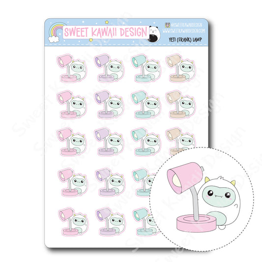 Kawaii Yeti (Frank) Stickers - Lamp