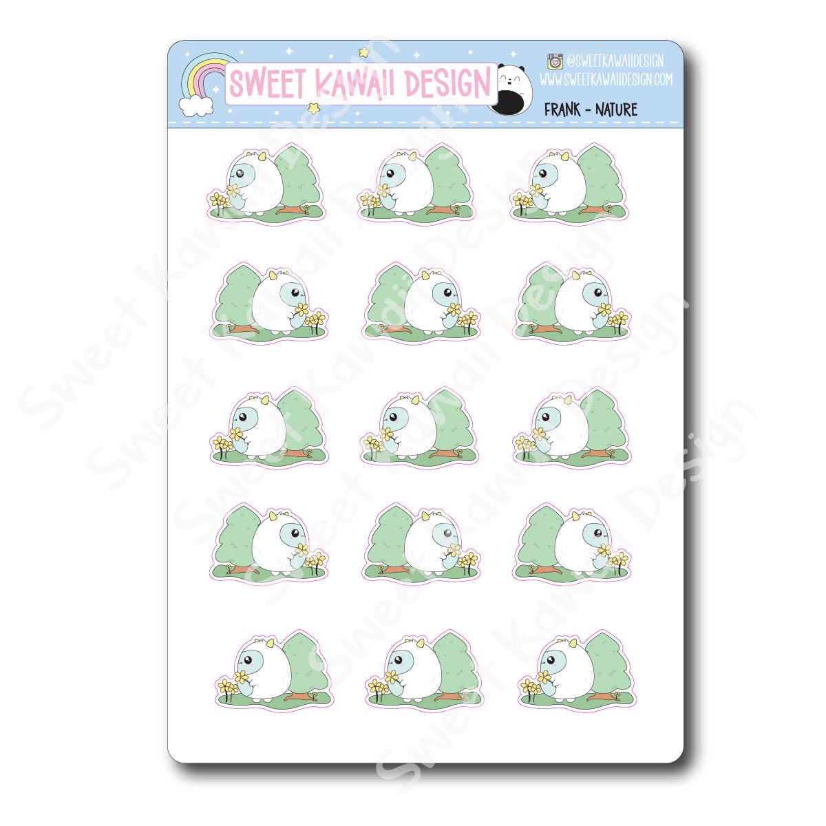 Kawaii Yeti (Frank) Stickers - Nature