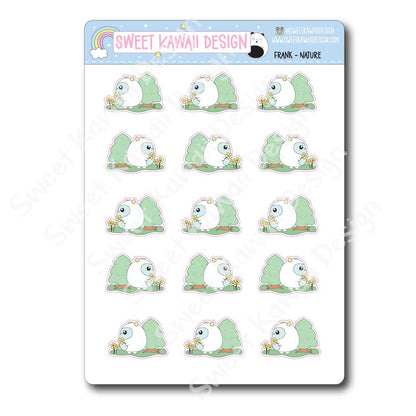 Kawaii Yeti (Frank) Stickers - Nature