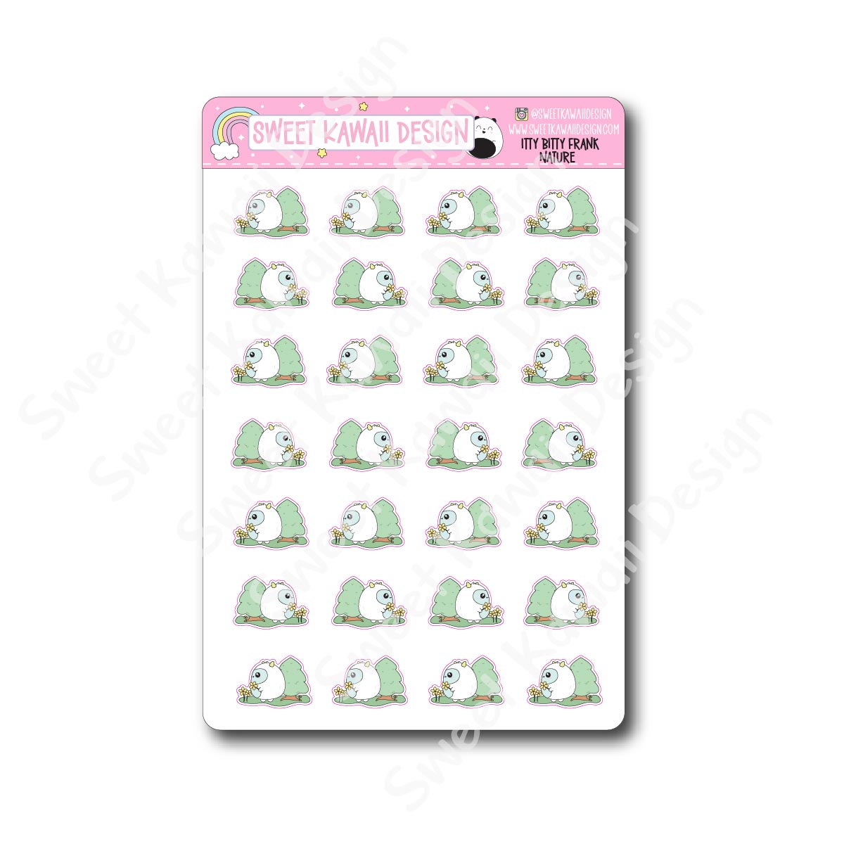 Kawaii Yeti (Frank) Stickers - Nature