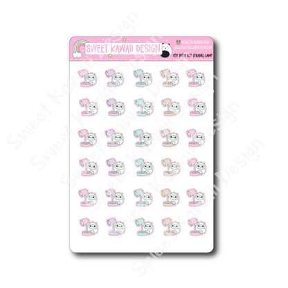 Kawaii Yeti (Frank) Stickers - Lamp