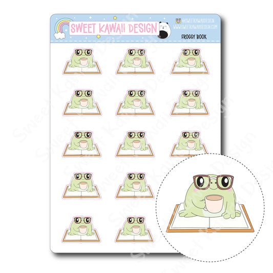 Kawaii Froggy Book Stickers