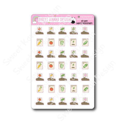 Kawaii Garden Stickers - Seeds/Starts