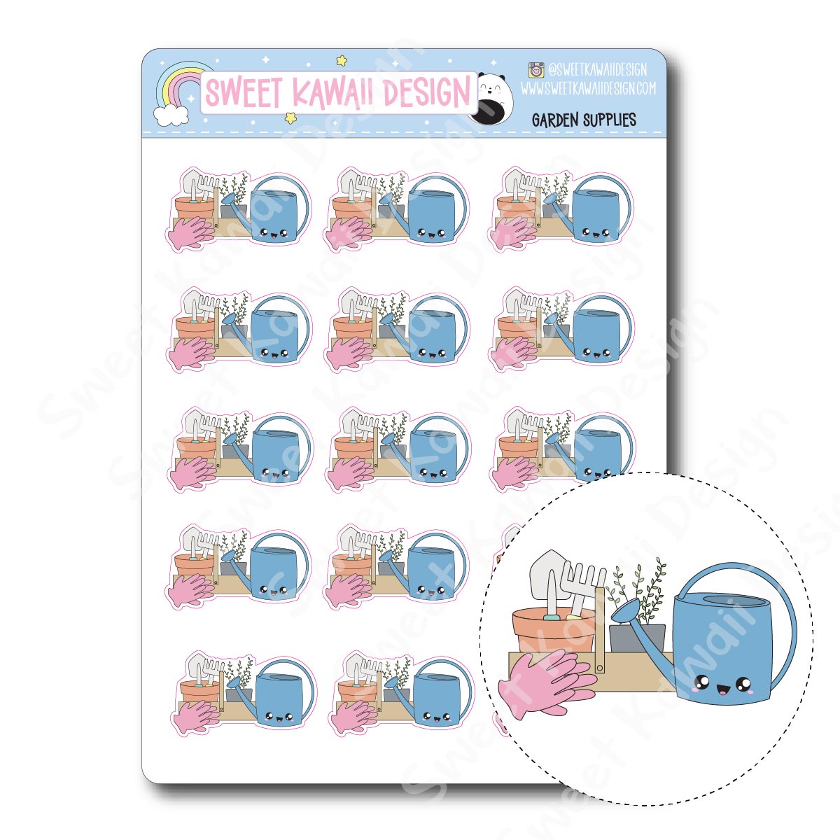 Kawaii Garden Supplies Stickers