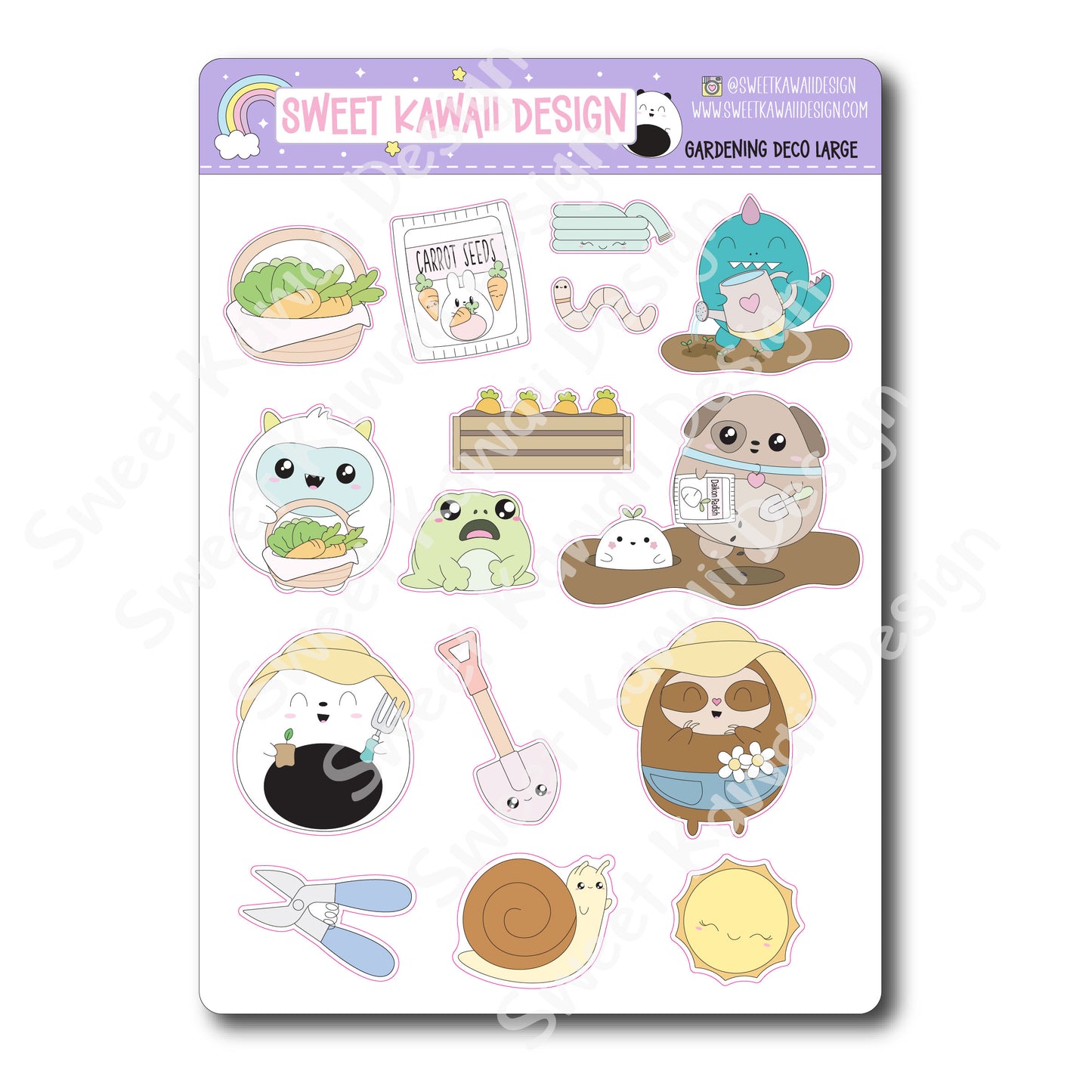 Kawaii Gardening Deco (LARGE) Stickers