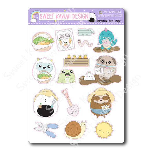 Kawaii Gardening Deco (LARGE) Stickers