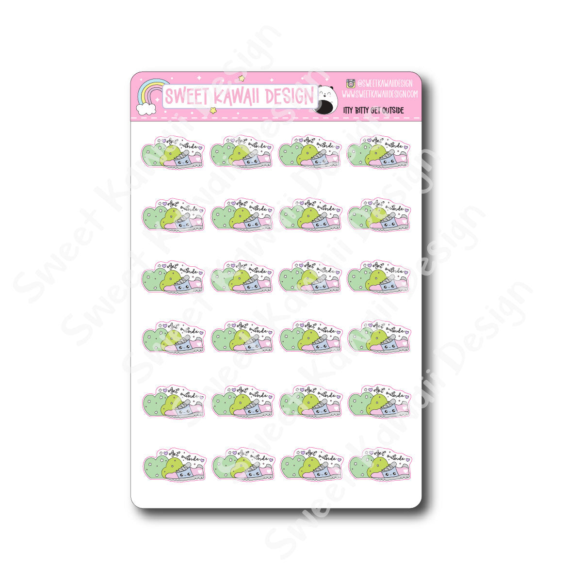 Kawaii Get Outside Stickers