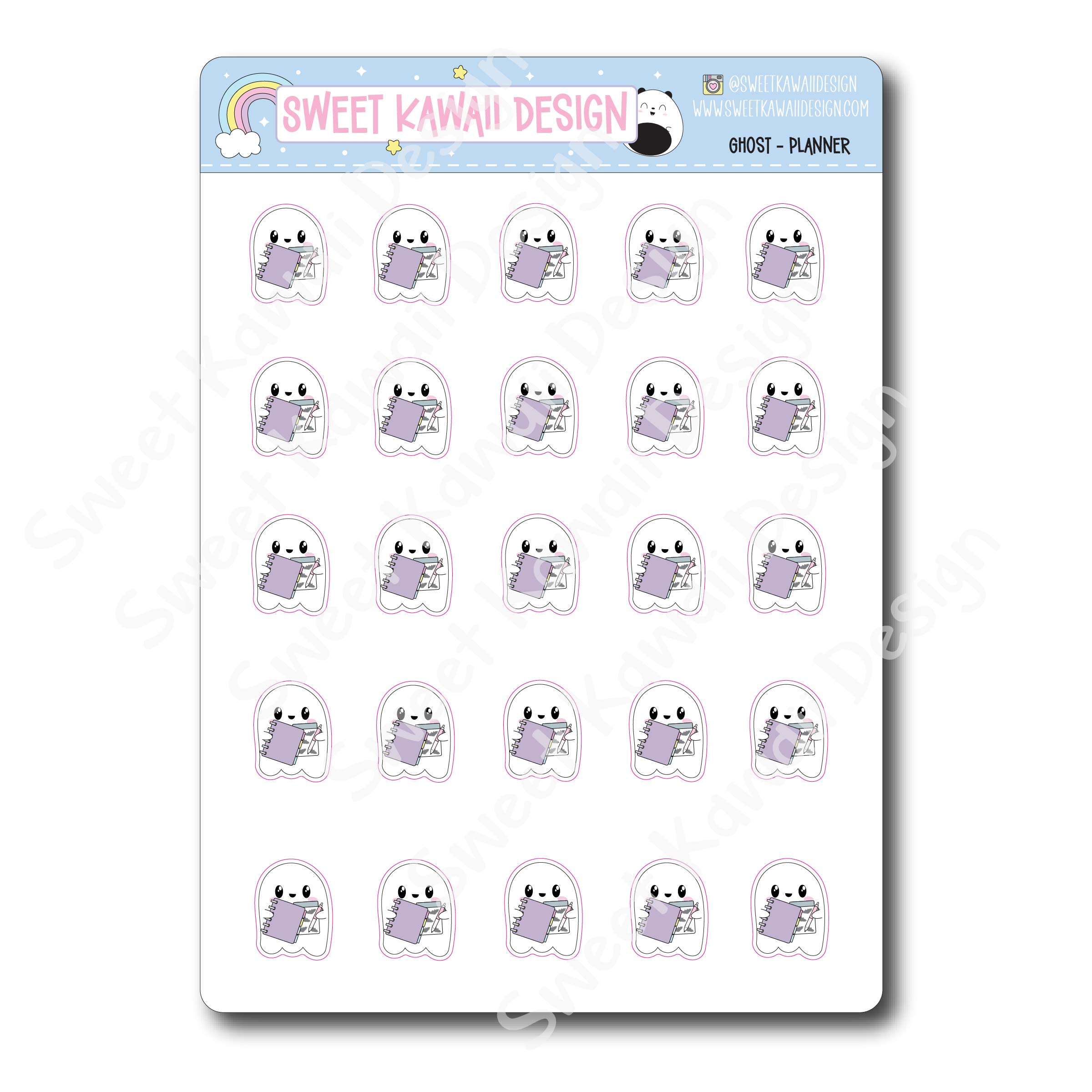 Kawaii Ghost Stickers - Planner