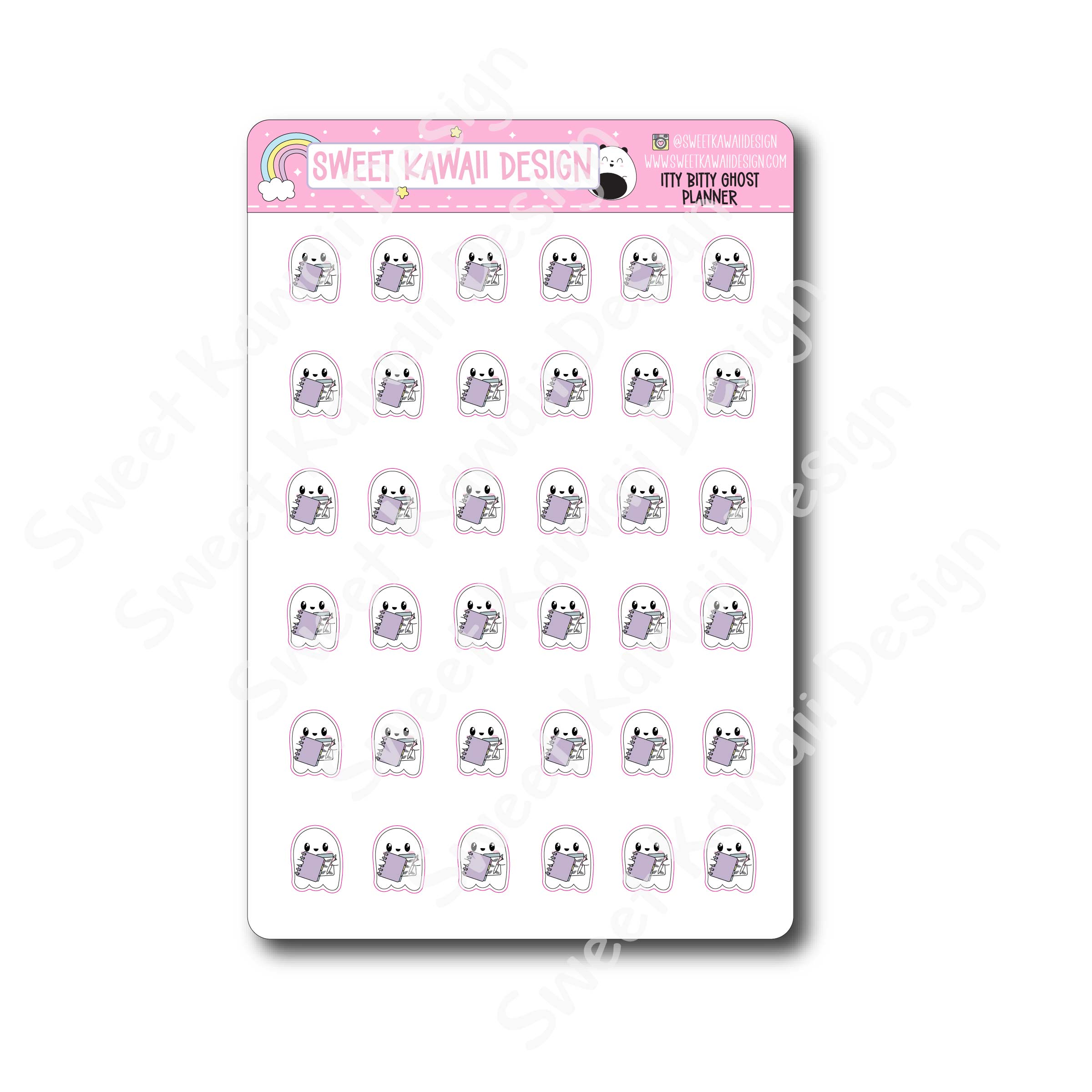 Kawaii Ghost Stickers - Planner