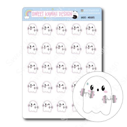 Kawaii Ghost Stickers - Weights