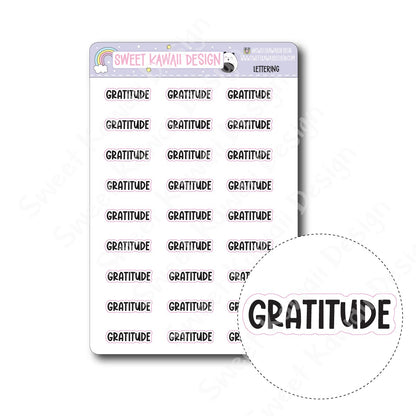 Lettering - Gratitude