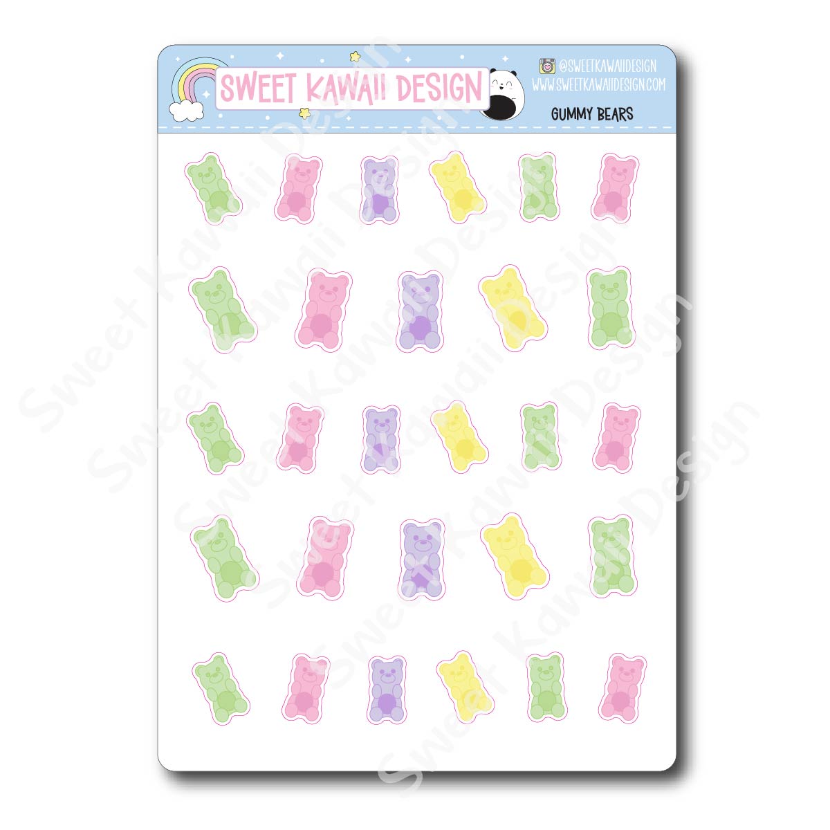 Kawaii Gummy Bear Stickers