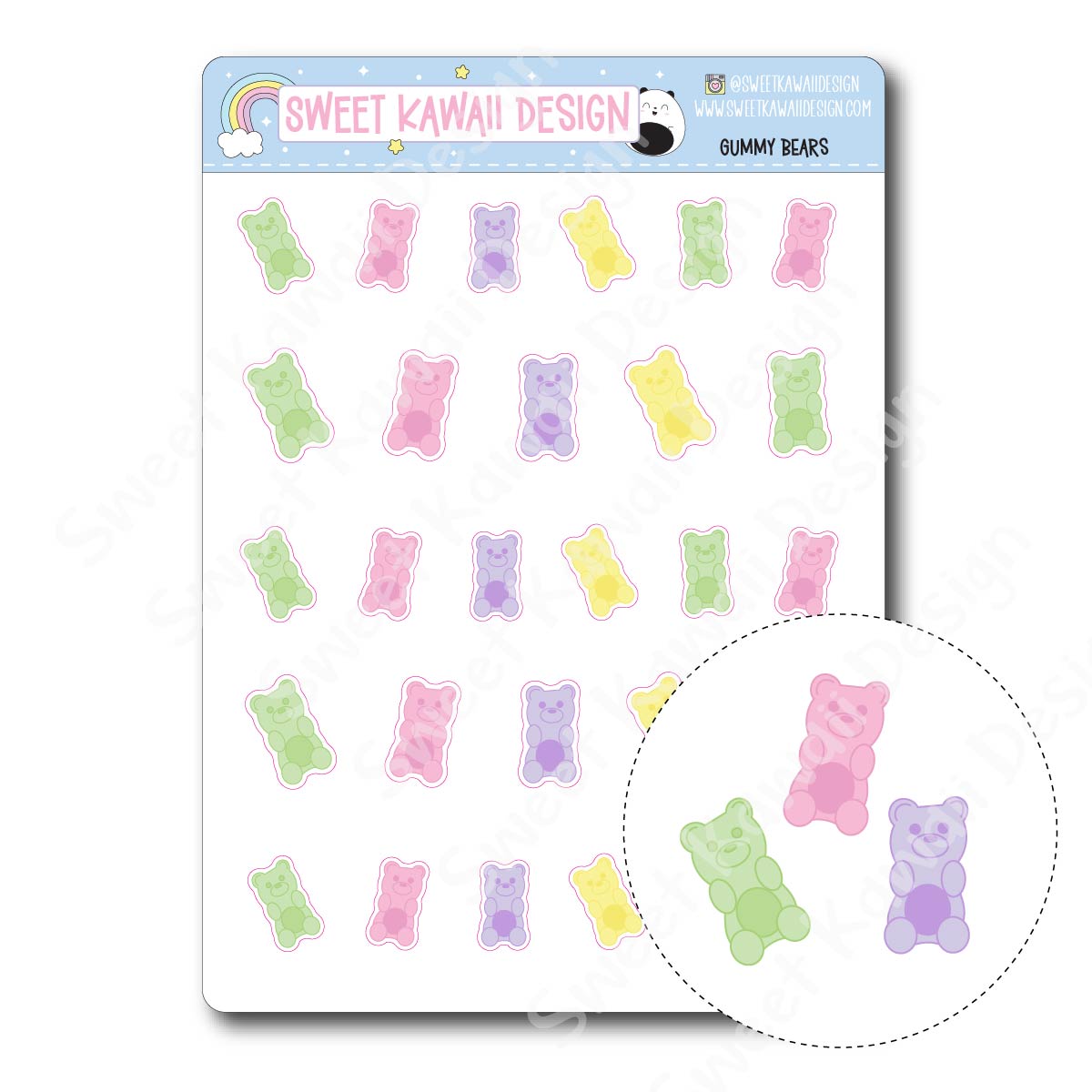 Kawaii Gummy Bear Stickers