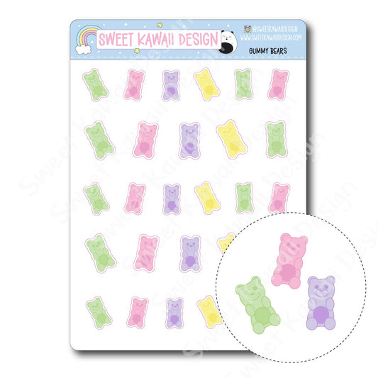 Kawaii Gummy Bear Stickers