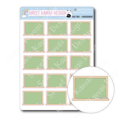 Kawaii Half Box Stickers - Chalkboards