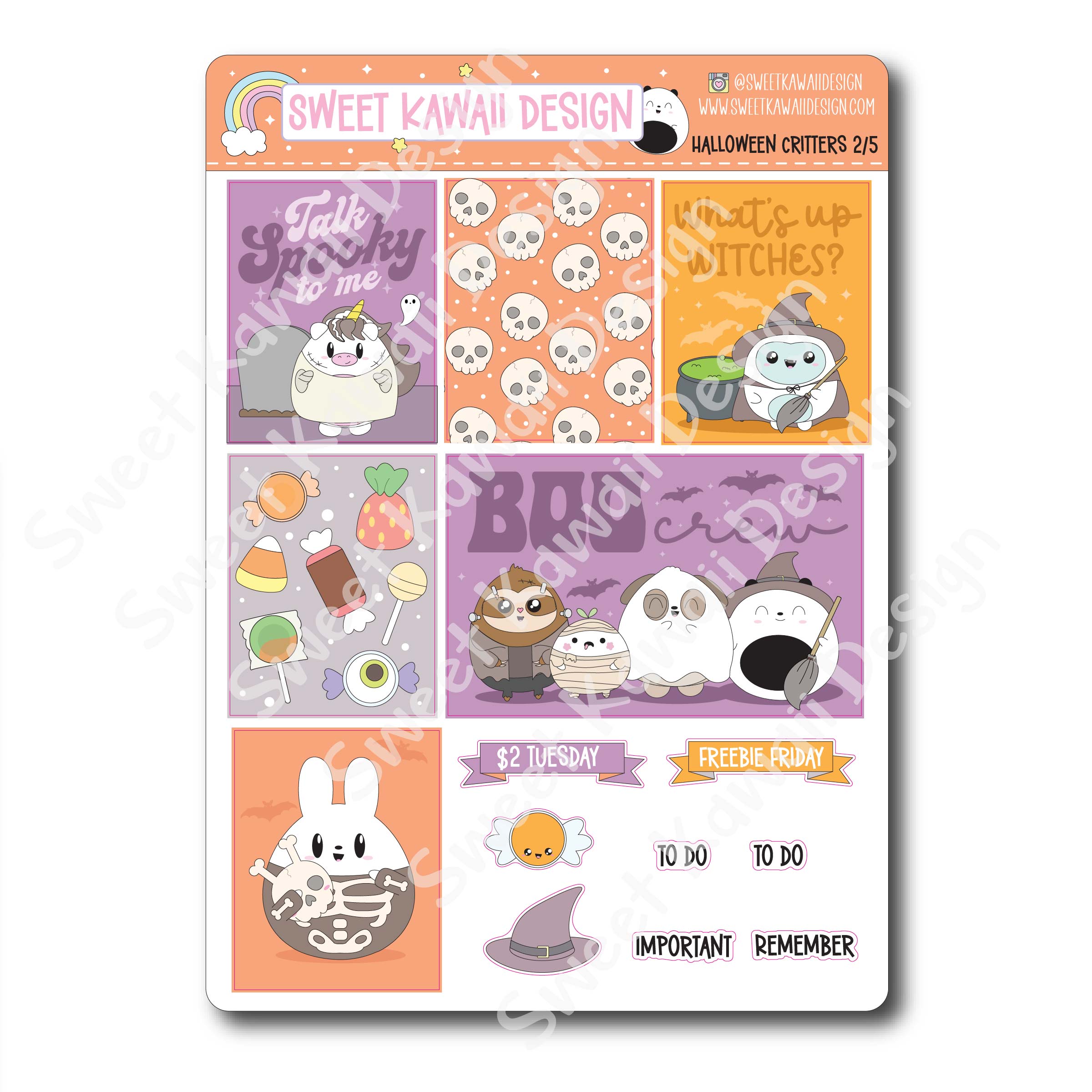 Weekly Kit - Halloween Critters - SIZE OPTIONS AVAILABLE