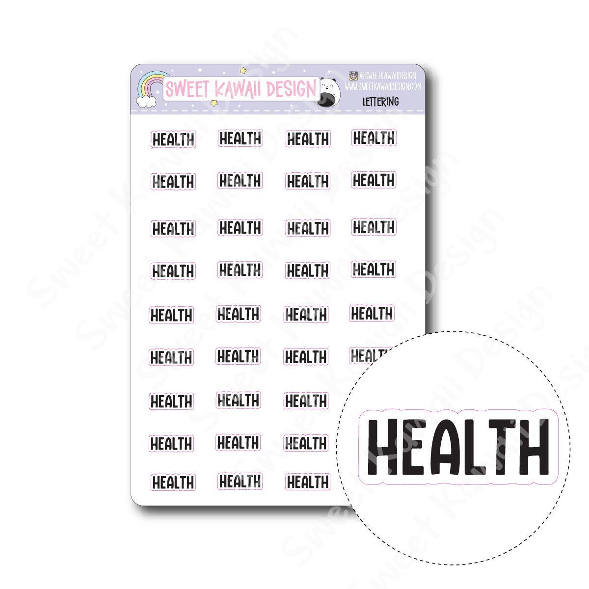 Lettering - Health