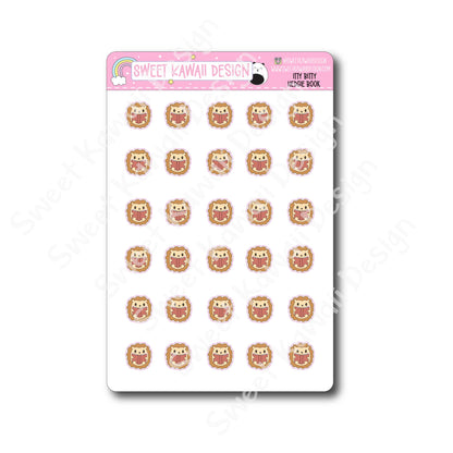 Kawaii Hedgie Book Stickers