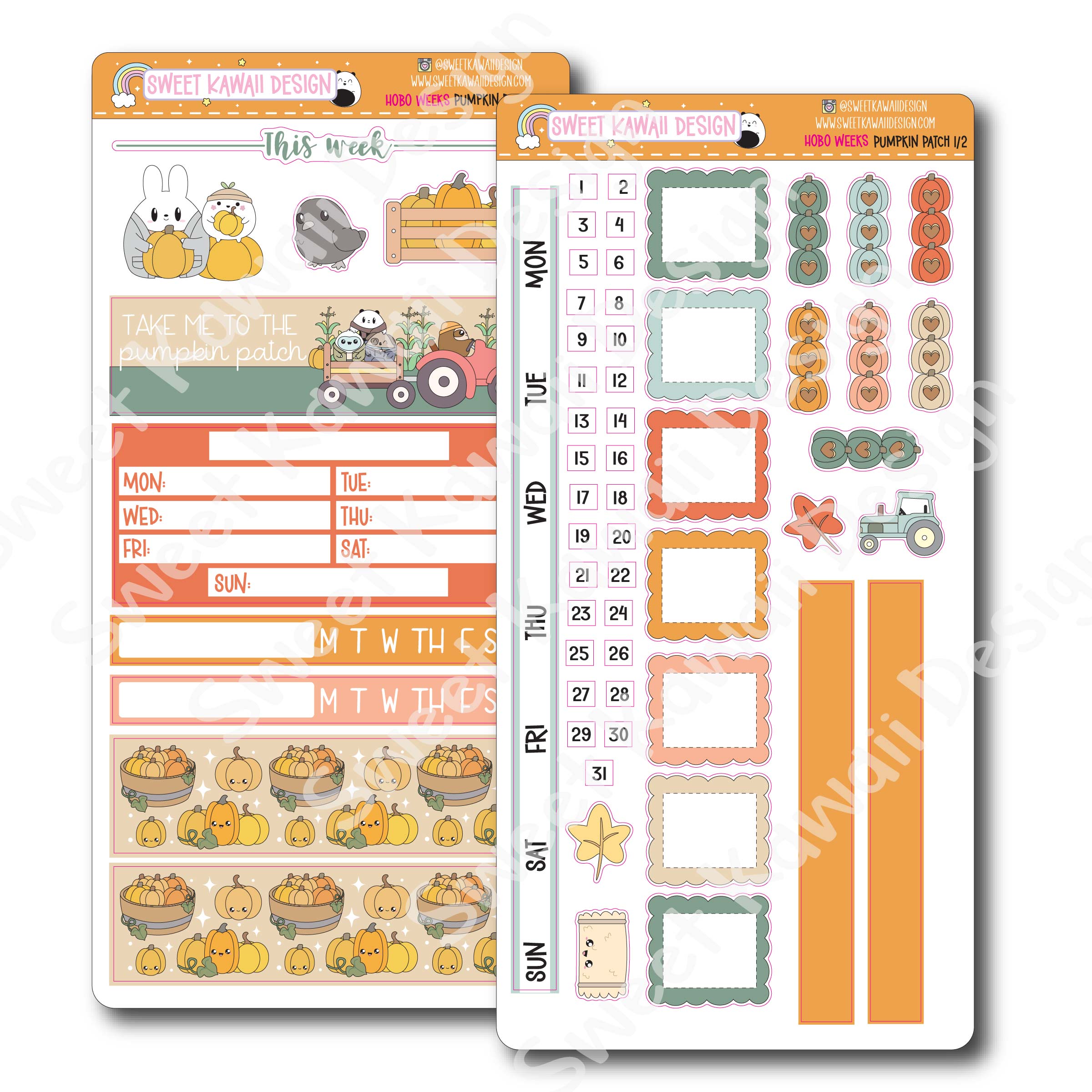 Weekly Kit - Pumpkin Patch - SIZE OPTIONS AVAILABLE