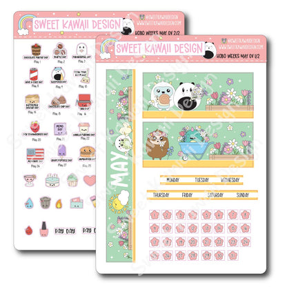 May 2025 Monthly Overview Stickers - HOBONICHI WEEKS