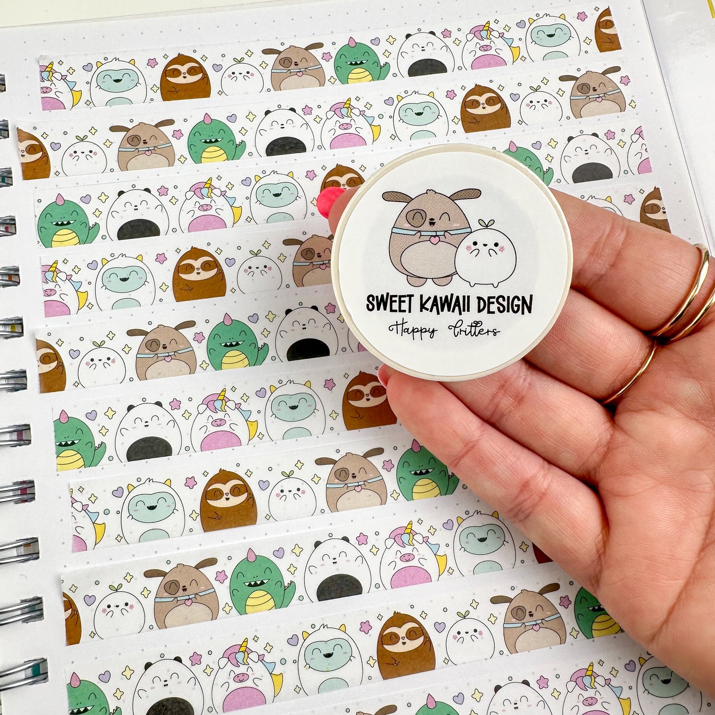 Kawaii Happy Critters Tape 15mm x 10m