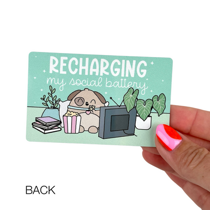 Metal Washi Card - Ew, People/Recharge