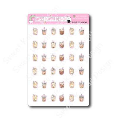 Kawaii Iced Coffee Mix Stickers