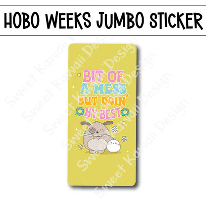 Kawaii Jumbo Sticker - Bit of a mess - Size Options Available