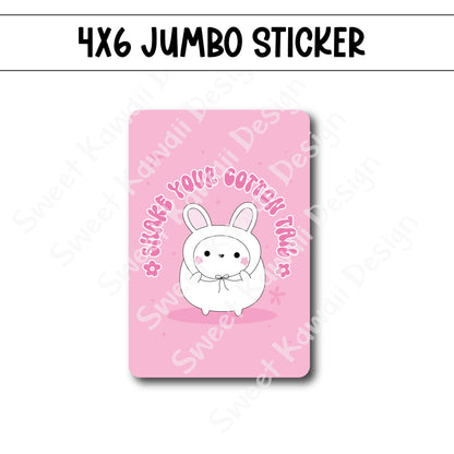 Kawaii Jumbo Sticker - Cotton Tail  - Size Options Available