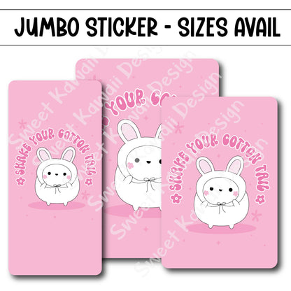 Kawaii Jumbo Sticker - Cotton Tail  - Size Options Available