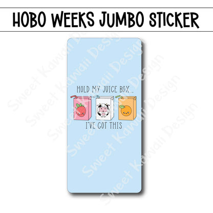 Kawaii Jumbo Sticker - Juice Box - Size Options Available