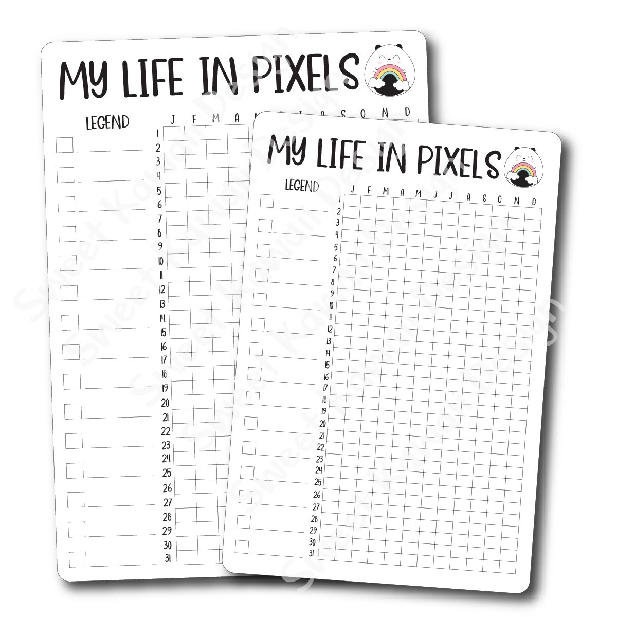 Kawaii Jumbo Sticker - Life In Pixels - Size Options Available