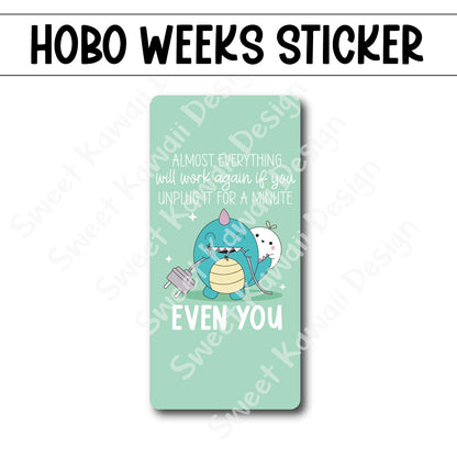 Kawaii Jumbo Sticker -Unplug  - Size Options Available