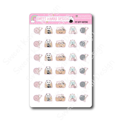 Kawaii Knitting Stickers