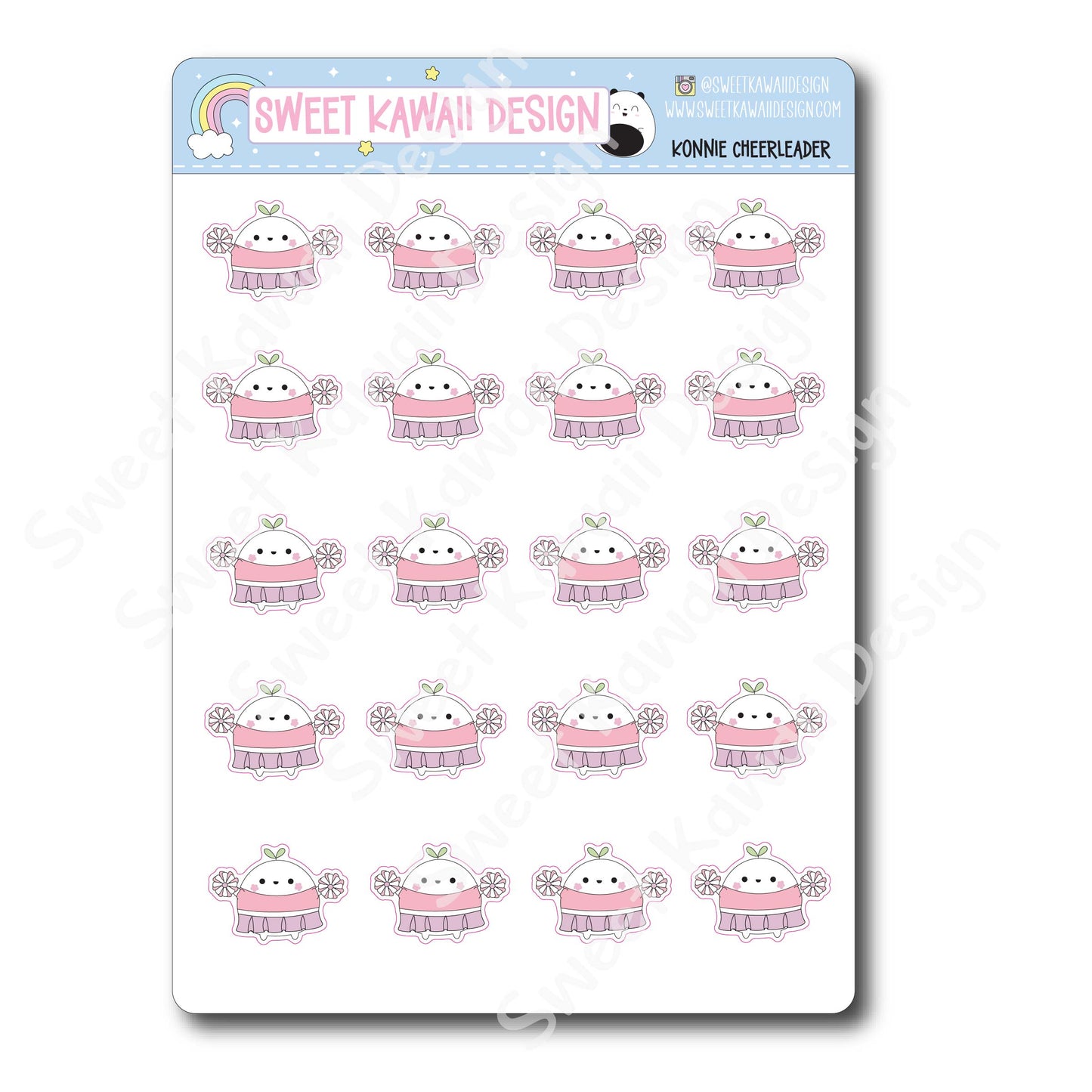 Kawaii Konnie Stickers - Cheerleader