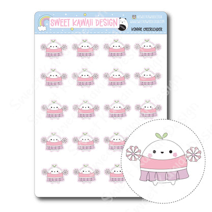 Kawaii Konnie Stickers - Cheerleader