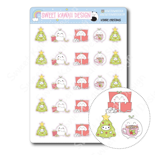 Kawaii Konnie Stickers - Christmas