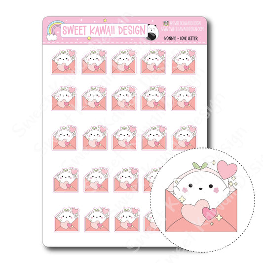 Kawaii Konnie Stickers - Love Letter