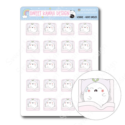 Kawaii Konnie Stickers - Night Sweats