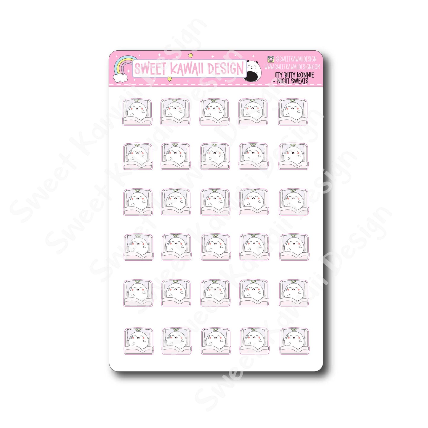 Kawaii Konnie Stickers - Night Sweats