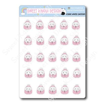 Kawaii Konnie Stickers - Winter Emotions