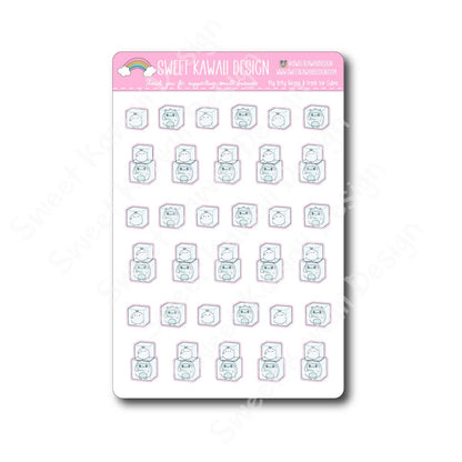 Kawaii Konnie and Frank Ice Cube Stickers