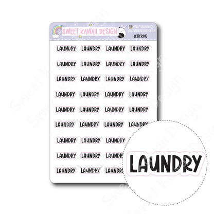 Lettering - Laundry